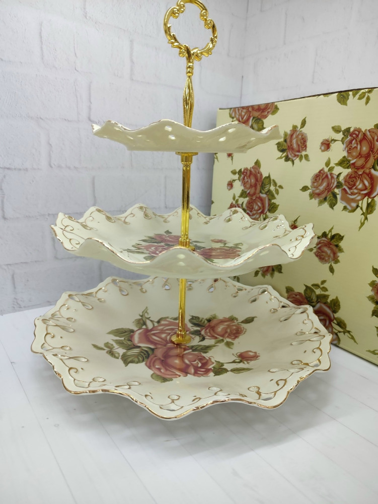 Трехъярусная этажерк купить в Интернет-магазине Садовод База - цена 2199 руб Садовод интернет-каталог