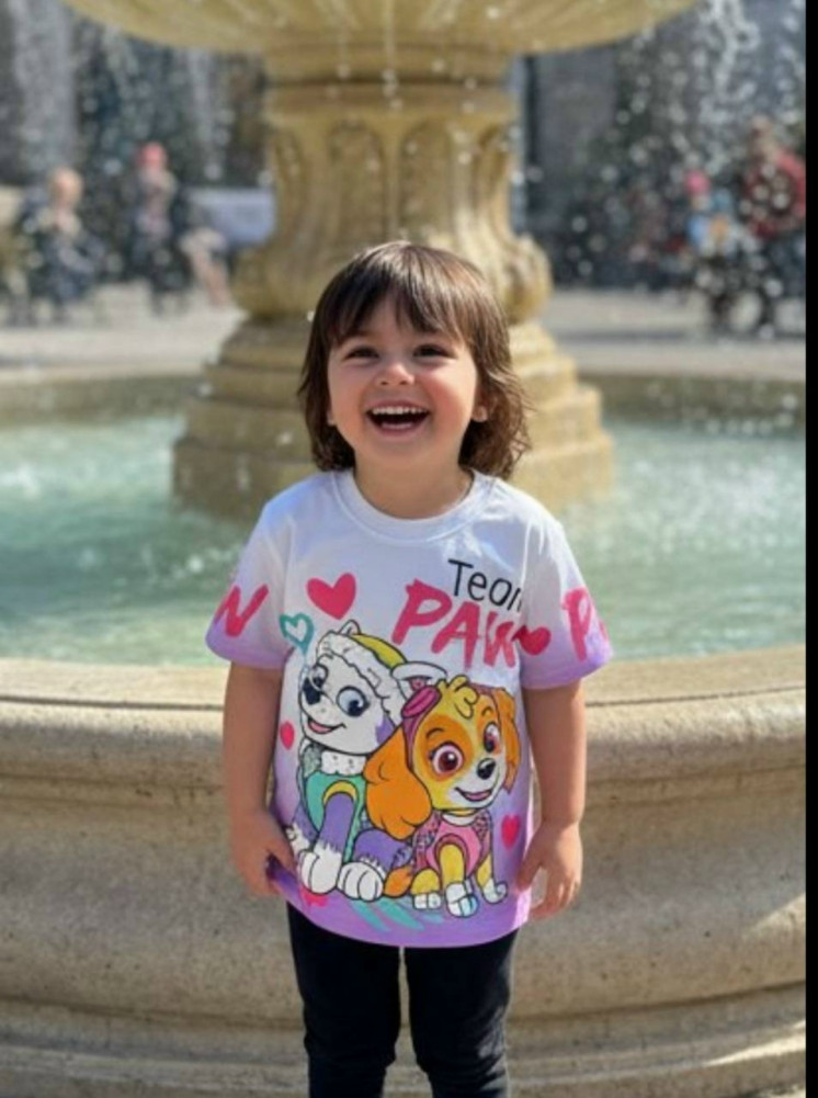 Детская футболка сиреневая