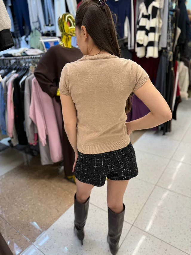 Женская футболка бежевая купить в Интернет-магазине Садовод База - цена 750 руб Садовод интернет-каталог