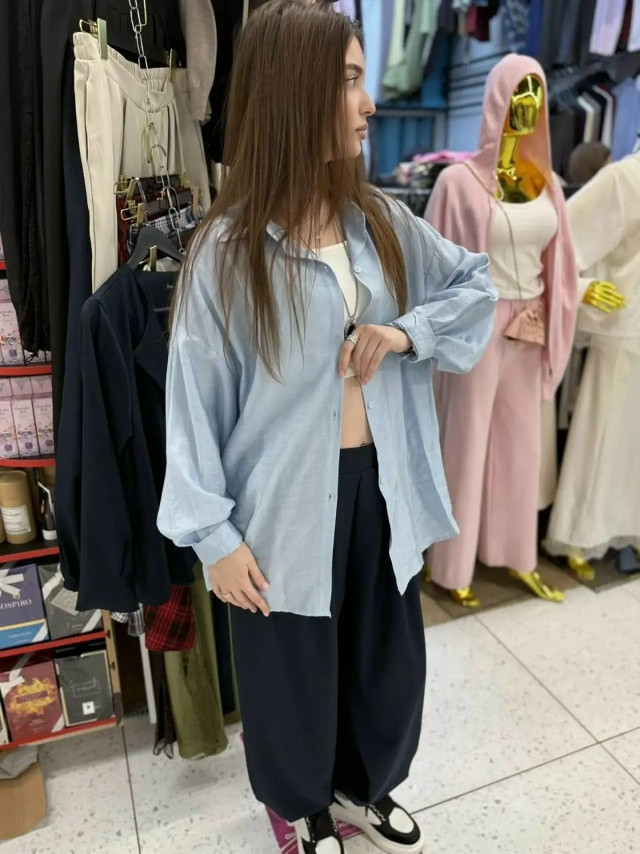 Женская рубашка голубая купить в Интернет-магазине Садовод База - цена 1100 руб Садовод интернет-каталог