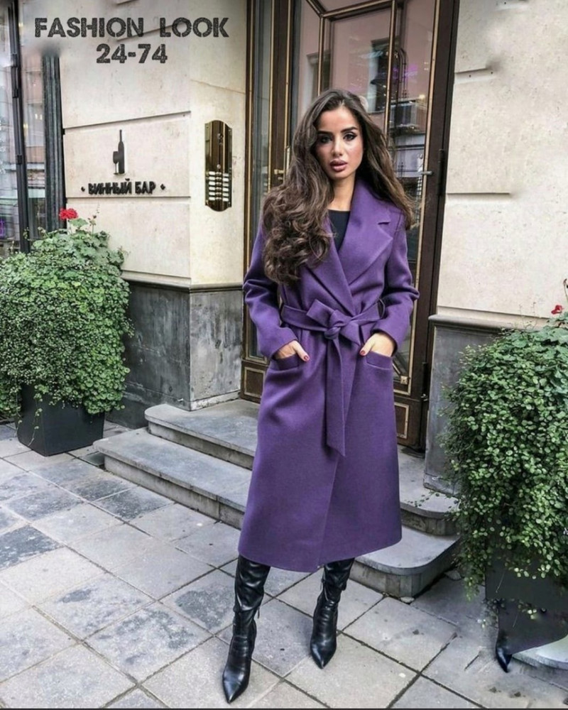 Женское пальто фиолетовое купить в Интернет-магазине Садовод База - цена 1800 руб Садовод интернет-каталог