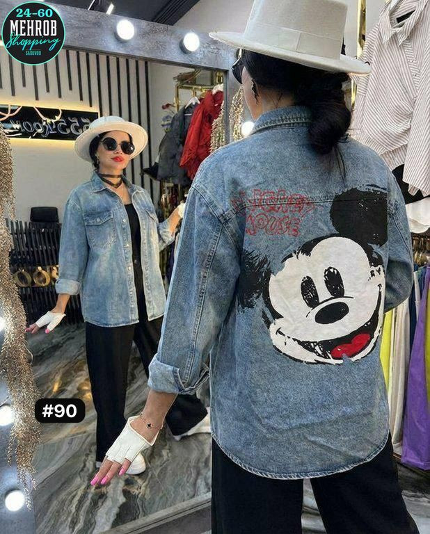 Джинсовая куртка с принтом 🐭 Mickey — стиль, который выделяет купить в Интернет-магазине Садовод База - цена 900 руб Садовод интернет-каталог