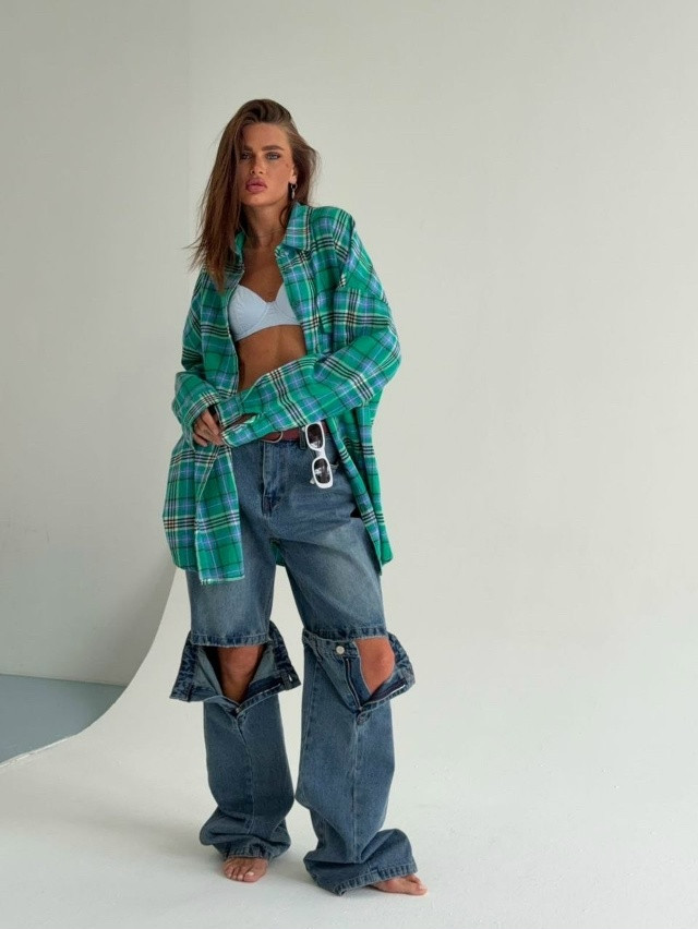 Женская рубашка зеленая купить в Интернет-магазине Садовод База - цена 2600 руб Садовод интернет-каталог