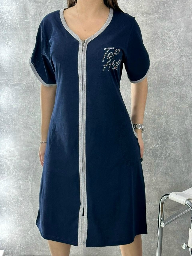 халат синий