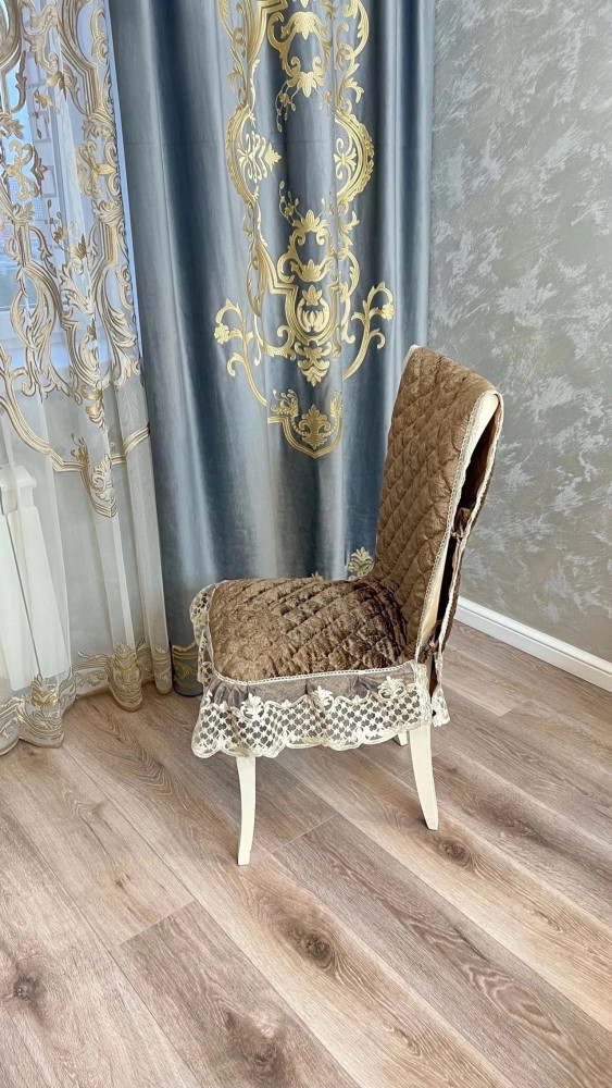 Чехлы на стулья стеганные с кружевом купить в Интернет-магазине Садовод База - цена 3700 руб Садовод интернет-каталог