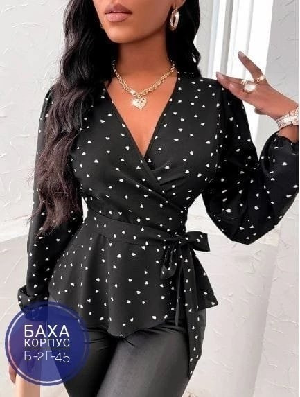 Представляем вам прекрасную женскую блузку на запах🦋 купить в Интернет-магазине Садовод База - цена 650 руб Садовод интернет-каталог