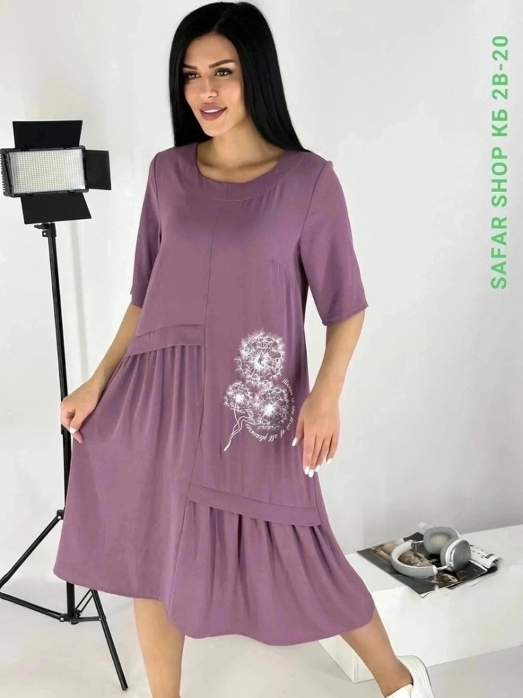 Платье оригинального пошива, свободного фасона.Ткань: Сингапур купить в Интернет-магазине Садовод База - цена 800 руб Садовод интернет-каталог