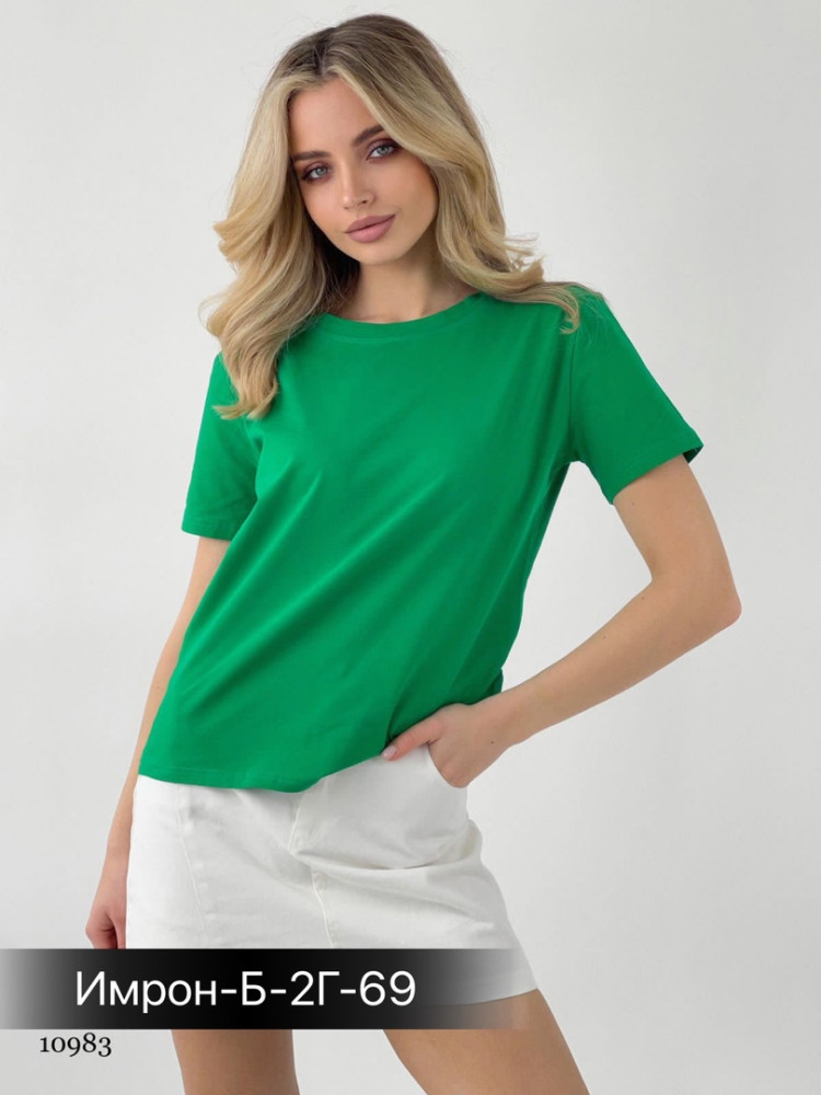Женская футболка зеленая купить в Интернет-магазине Садовод База - цена 200 руб Садовод интернет-каталог