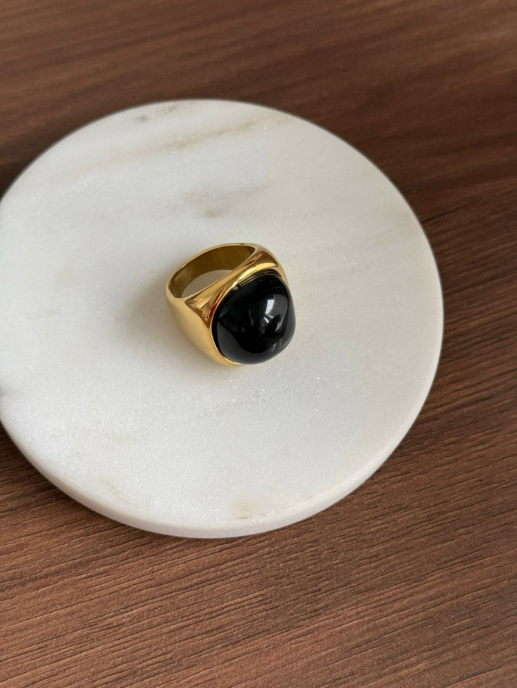 🤍 Кольцо с черным агатом купить в Интернет-магазине Садовод База - цена 650 руб Садовод интернет-каталог