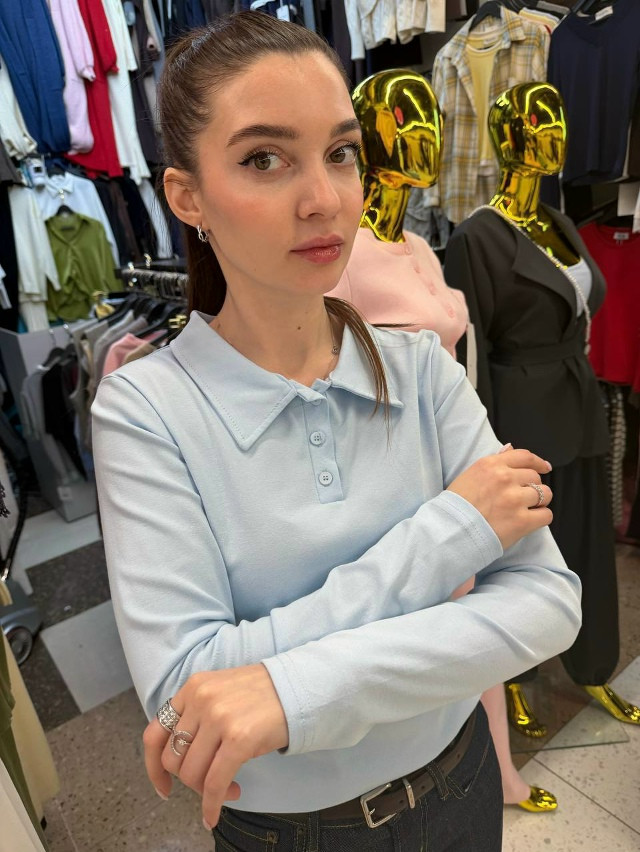 лонгслив голубой купить в Интернет-магазине Садовод База - цена 900 руб Садовод интернет-каталог