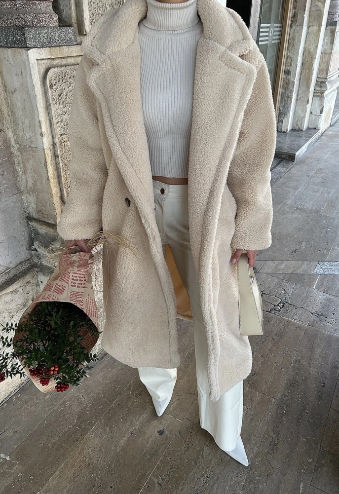 Женское пальто бежевое купить в Интернет-магазине Садовод База - цена 999 руб Садовод интернет-каталог