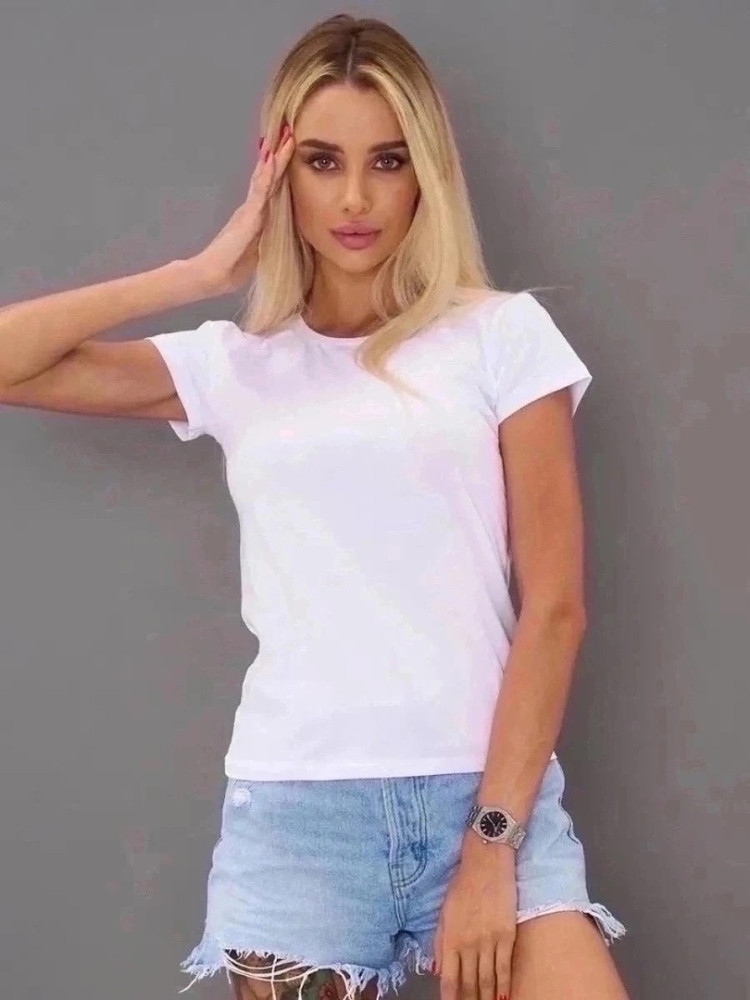 Женская футболка белая купить в Интернет-магазине Садовод База - цена 350 руб Садовод интернет-каталог