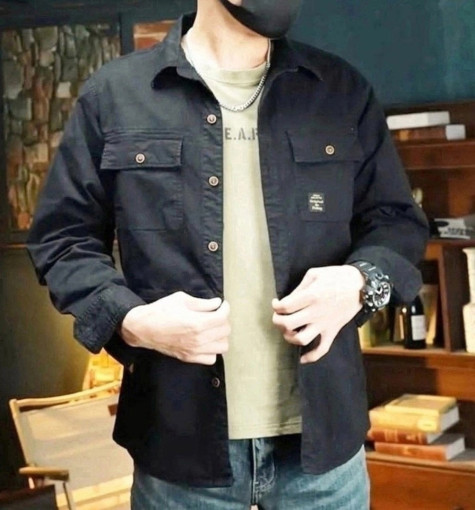 🔥🔥🔥Высокое качество       👕👕👕 Мужская джинсовая рубашка с длинным рукавом САДОВОД официальный интернет-каталог