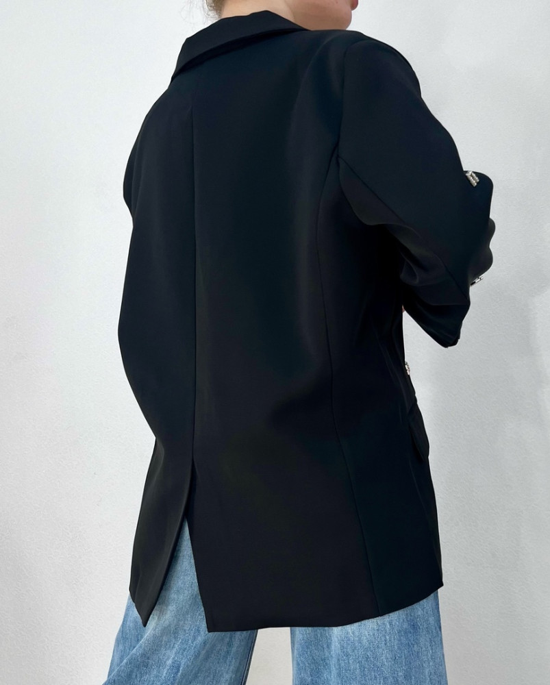 Женский пиджак черный купить в Интернет-магазине Садовод База - цена 2700 руб Садовод интернет-каталог