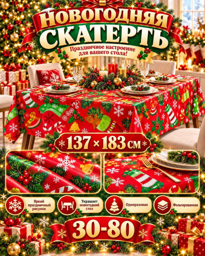 Новогодняя скатерть САДОВОД официальный интернет-каталог