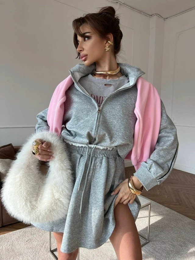 Женский костюм серый купить в Интернет-магазине Садовод База - цена 1800 руб Садовод интернет-каталог