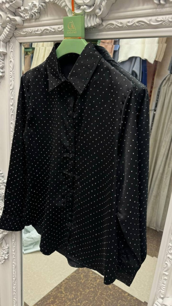 Женская рубашка черная купить в Интернет-магазине Садовод База - цена 3000 руб Садовод интернет-каталог