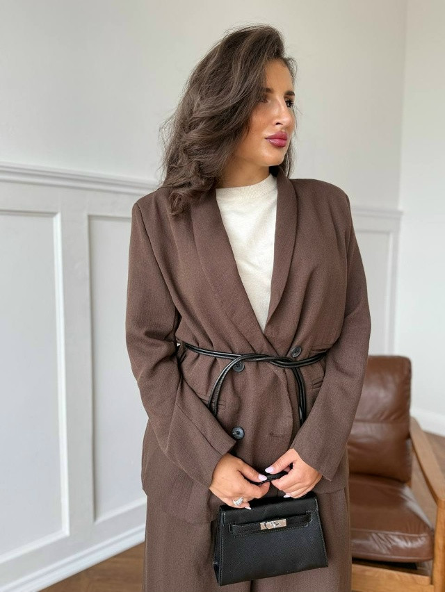 Женский костюм коричневый купить в Интернет-магазине Садовод База - цена 2950 руб Садовод интернет-каталог