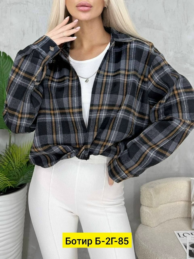 Женская рубашка темно-серая