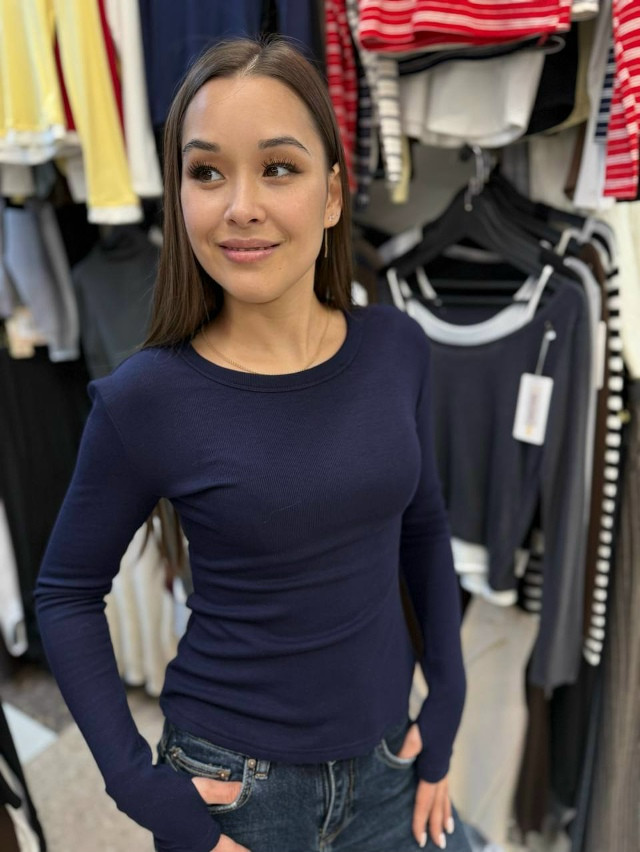 Лонгслив синий купить в Интернет-магазине Садовод База - цена 850 руб Садовод интернет-каталог