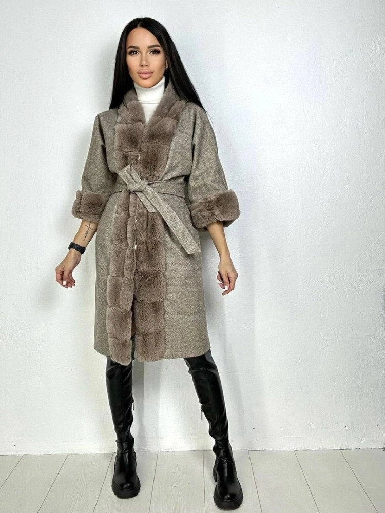 Женское пальто серое купить в Интернет-магазине Садовод База - цена 2000 руб Садовод интернет-каталог