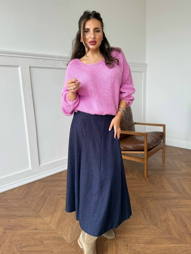 юбка темно-синяя