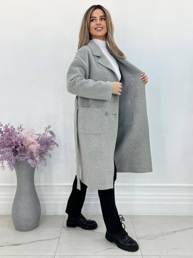 Женское пальто серое купить в Интернет-магазине Садовод База - цена 4200 руб Садовод интернет-каталог