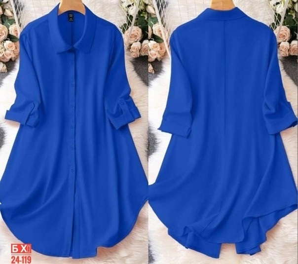 Женская рубашка синяя купить в Интернет-магазине Садовод База - цена 650 руб Садовод интернет-каталог