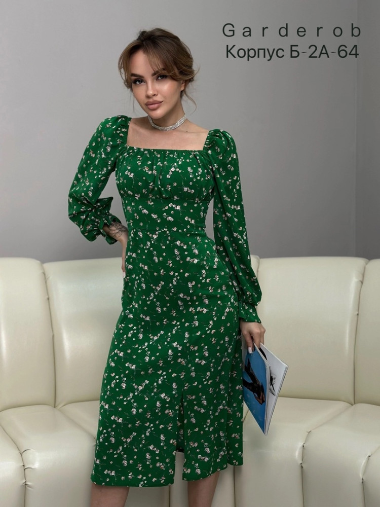 Платье зеленое купить в Интернет-магазине Садовод База - цена 850 руб Садовод интернет-каталог