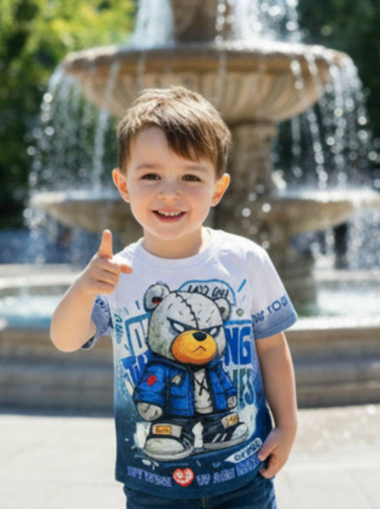 Детская футболка синяя купить в Интернет-магазине Садовод База - цена 699 руб Садовод интернет-каталог