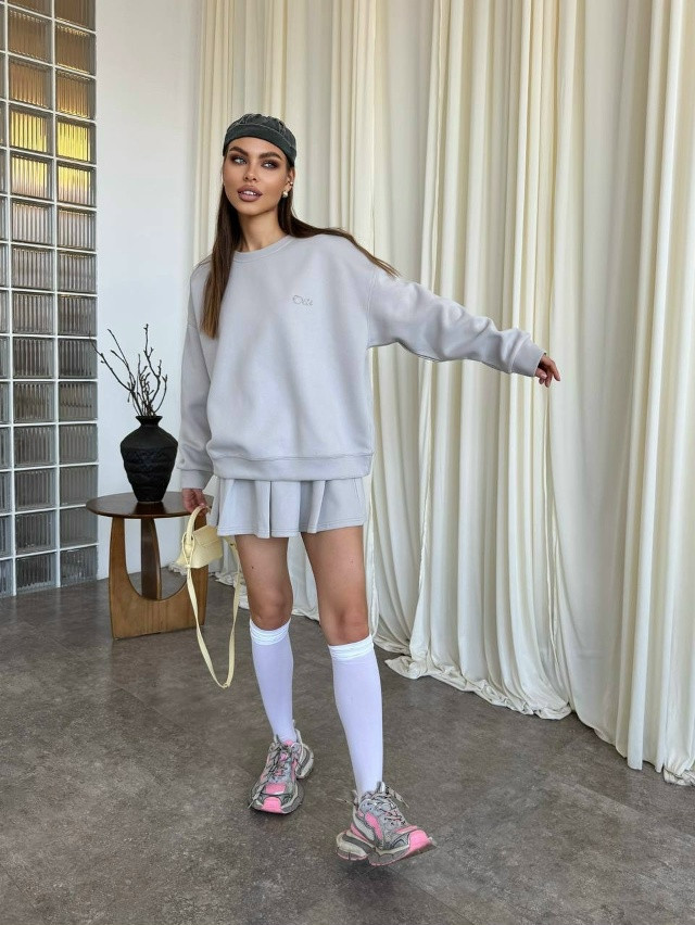 Женский костюм серый купить в Интернет-магазине Садовод База - цена 2400 руб Садовод интернет-каталог