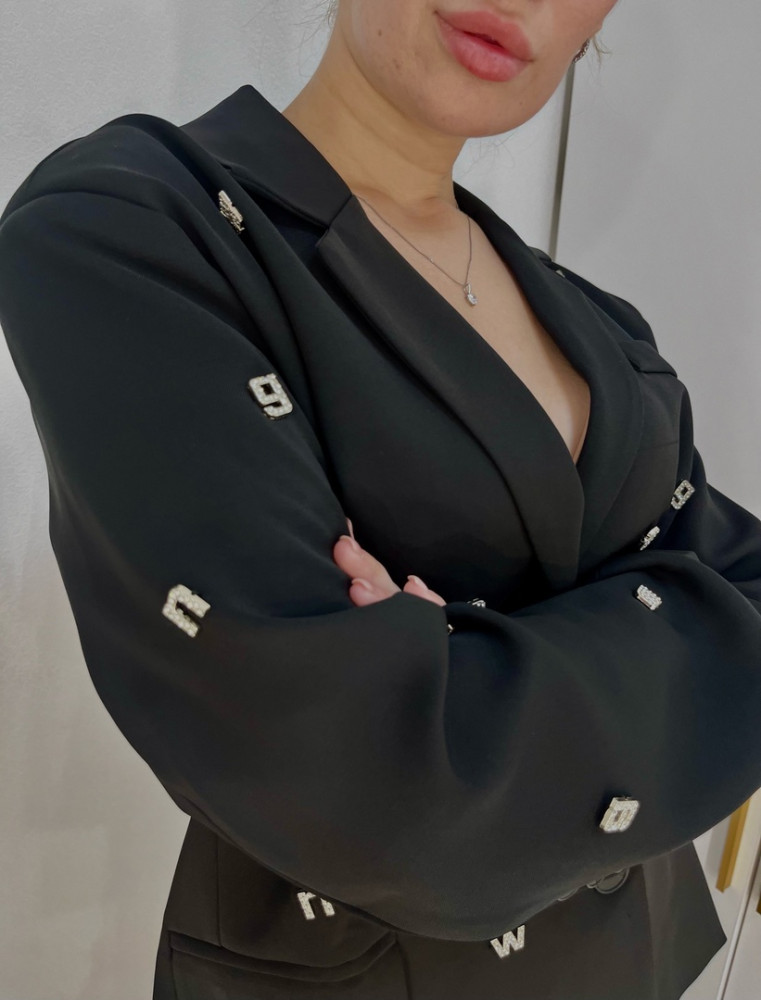 Женский пиджак черный купить в Интернет-магазине Садовод База - цена 2700 руб Садовод интернет-каталог