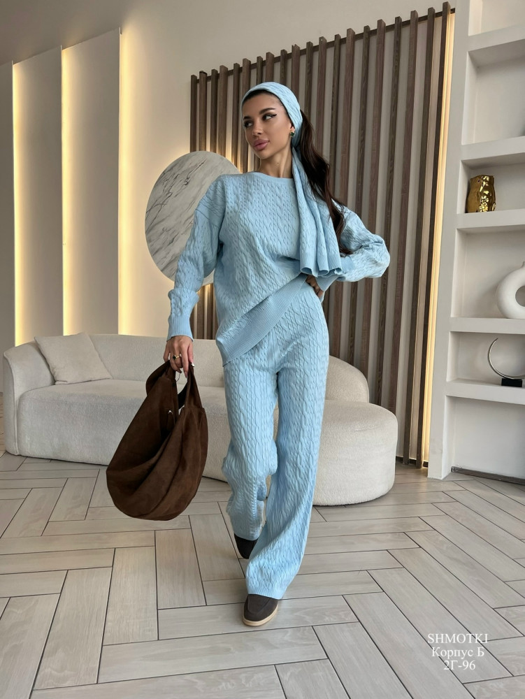 самые крутые костюмы вязаный с шарфом купить в Интернет-магазине Садовод База - цена 1900 руб Садовод интернет-каталог