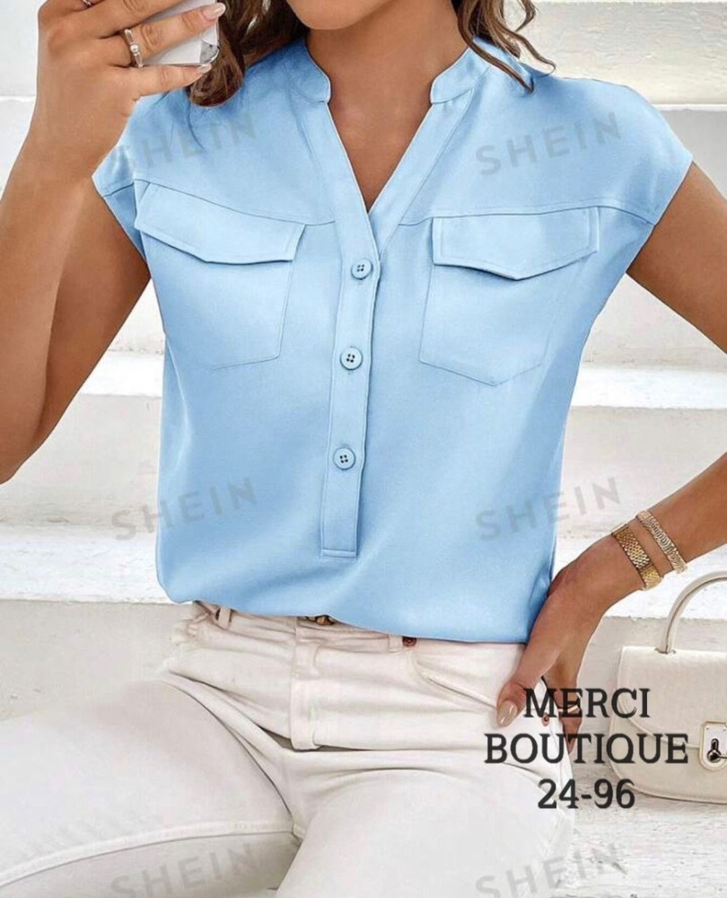 блузка голубая купить в Интернет-магазине Садовод База - цена 499 руб Садовод интернет-каталог
