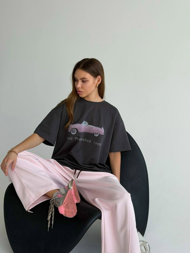 Женская футболка темно-серая