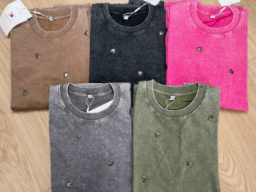 Футболка женская с камнями сердечки САДОВОД официальный интернет-каталог