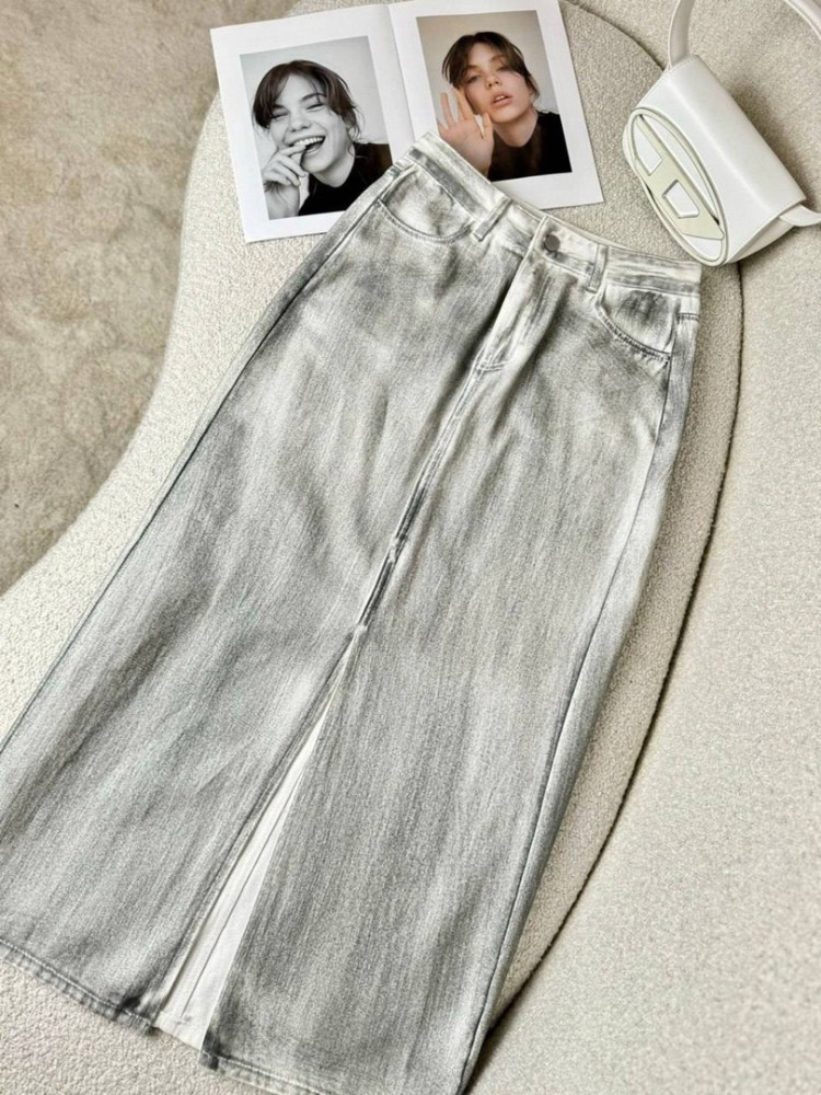 Варёная джинсовая юбка купить в Интернет-магазине Садовод База - цена 3299 руб Садовод интернет-каталог