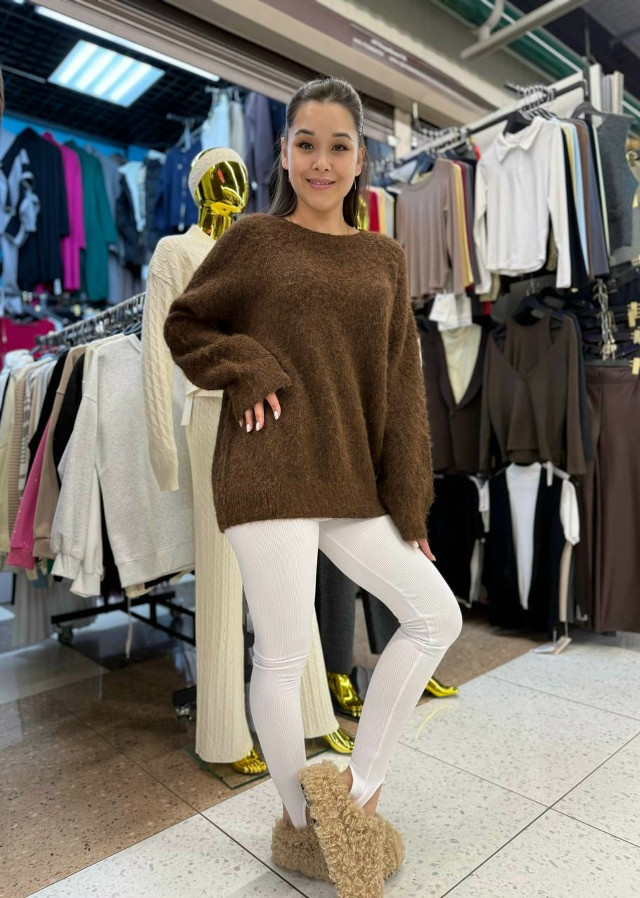 Свитер женский коричневый купить в Интернет-магазине Садовод База - цена 1500 руб Садовод интернет-каталог