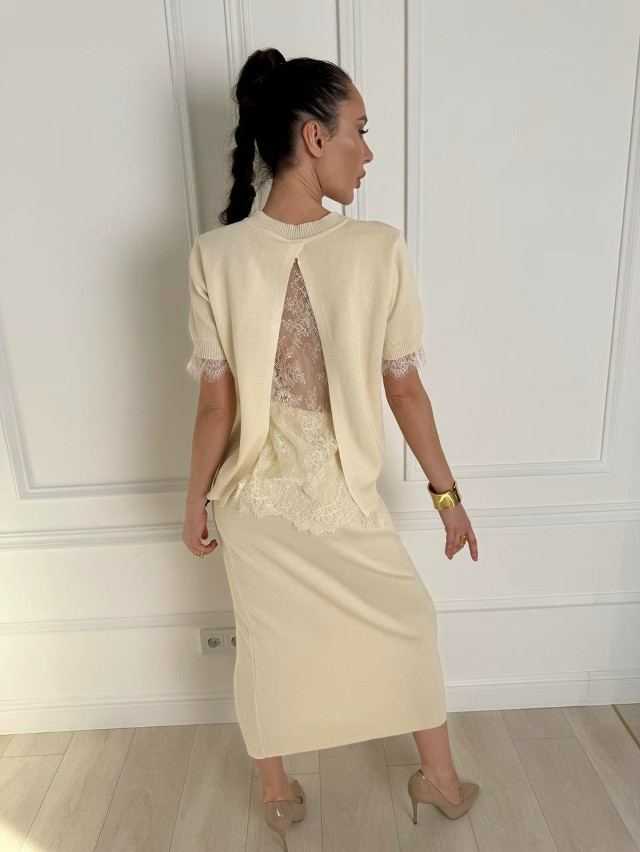 Женский костюм молочный купить в Интернет-магазине Садовод База - цена 2100 руб Садовод интернет-каталог