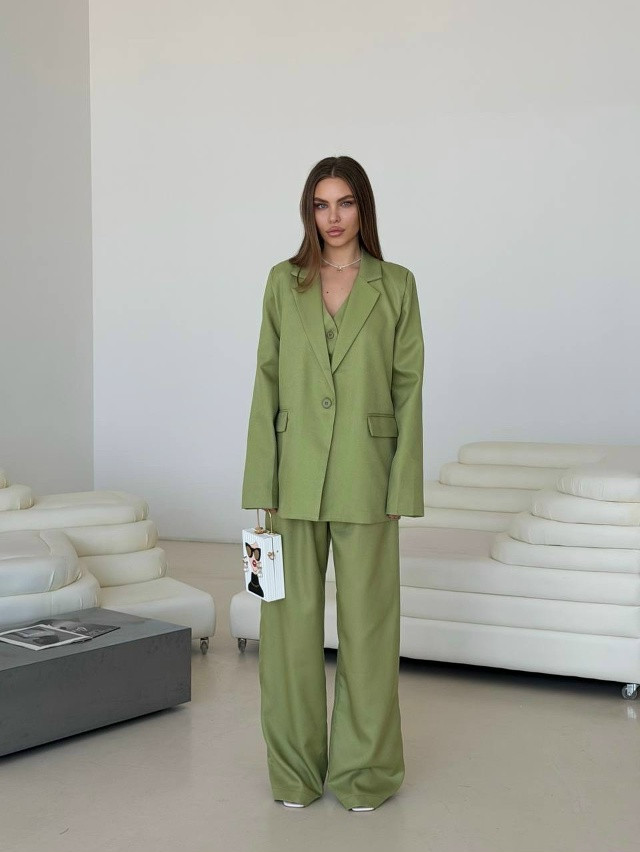 Женский костюм зеленый купить в Интернет-магазине Садовод База - цена 3300 руб Садовод интернет-каталог