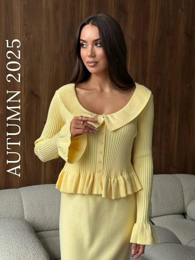 Женский костюм желтый купить в Интернет-магазине Садовод База - цена 1700 руб Садовод интернет-каталог