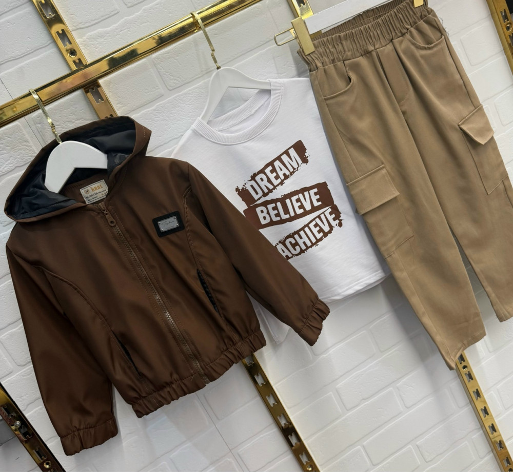 Детский костюм коричневый купить в Интернет-магазине Садовод База - цена 2099 руб Садовод интернет-каталог