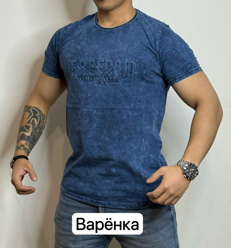 Футболка для мужчин великан, вареный хлопок купить в Интернет-магазине Садовод База - цена 500 руб Садовод интернет-каталог