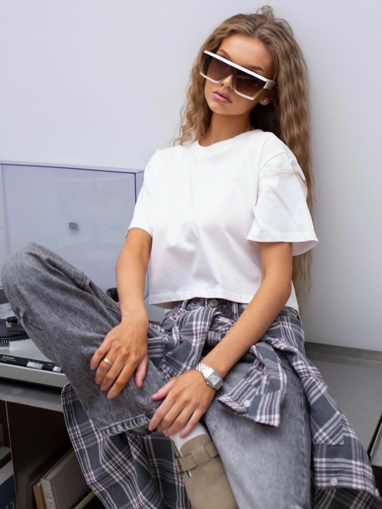 💕Футболка укороченная купить в Интернет-магазине Садовод База - цена 450 руб Садовод интернет-каталог