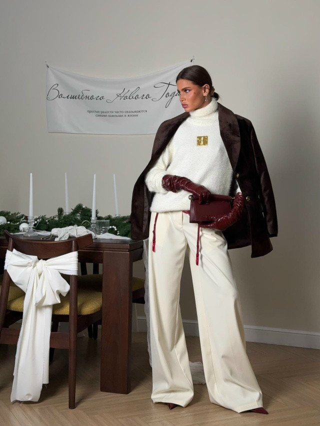 Женские брюки белые купить в Интернет-магазине Садовод База - цена 3800 руб Садовод интернет-каталог