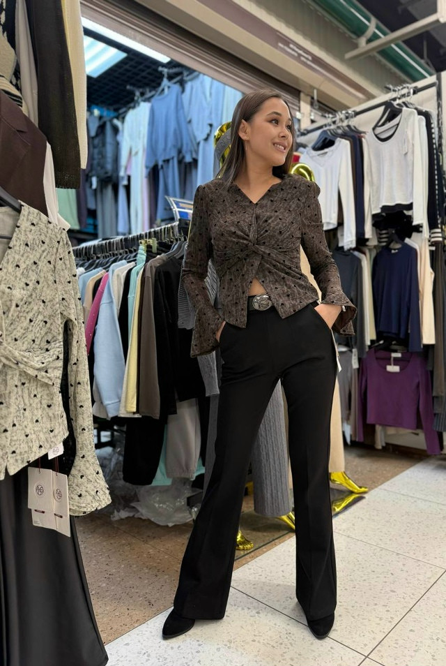 Женские брюки черные купить в Интернет-магазине Садовод База - цена 1400 руб Садовод интернет-каталог