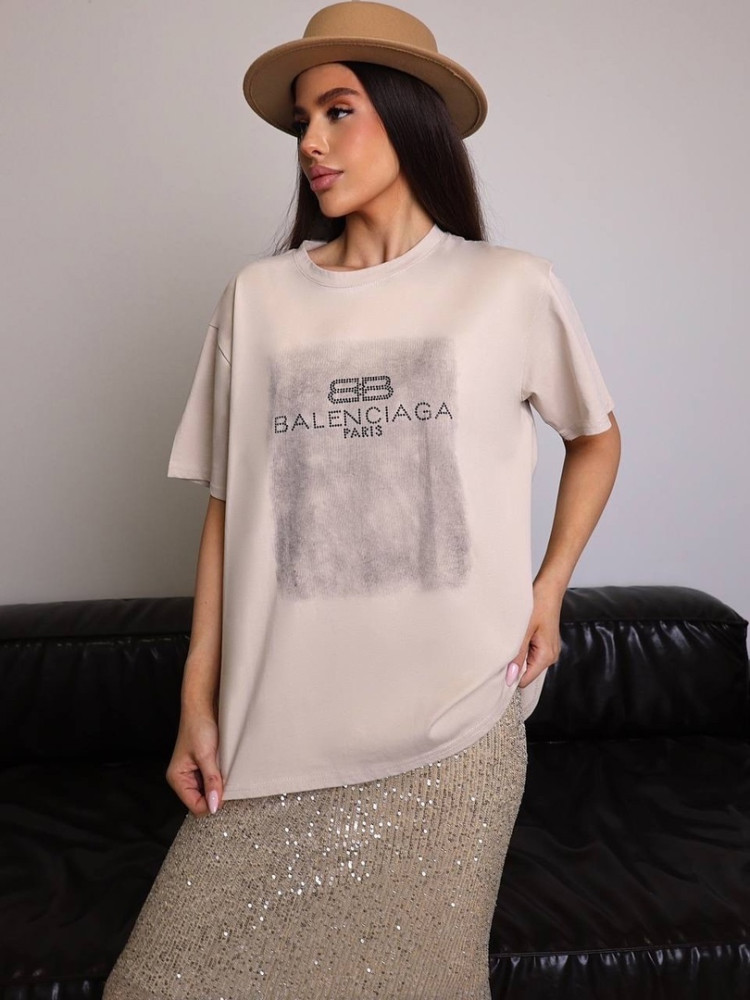 Женская футболка бежевая купить в Интернет-магазине Садовод База - цена 900 руб Садовод интернет-каталог