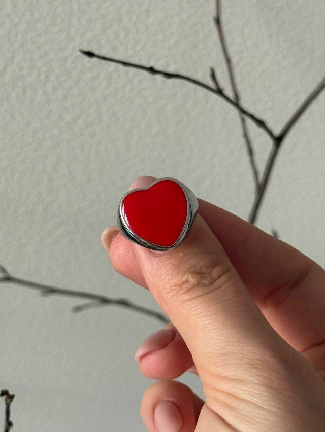 ❤️ Кольцо с алым сердцем купить в Интернет-магазине Садовод База - цена 250 руб Садовод интернет-каталог