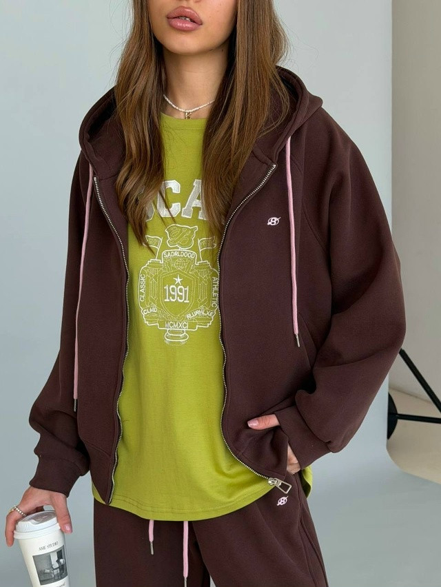 Спортивный женский костюм коричневый купить в Интернет-магазине Садовод База - цена 2900 руб Садовод интернет-каталог