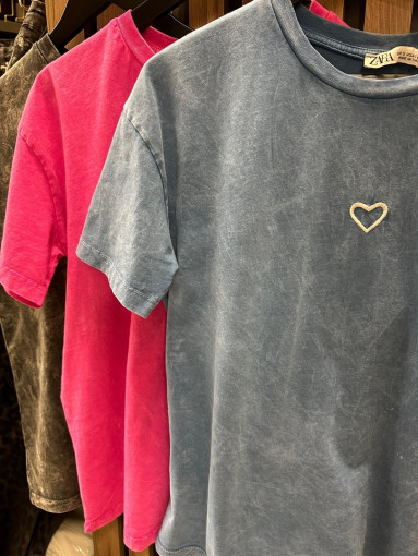 хлопковые футболки варенки Z@ra, с вышитым сердцем  ☀️ САДОВОД официальный интернет-каталог